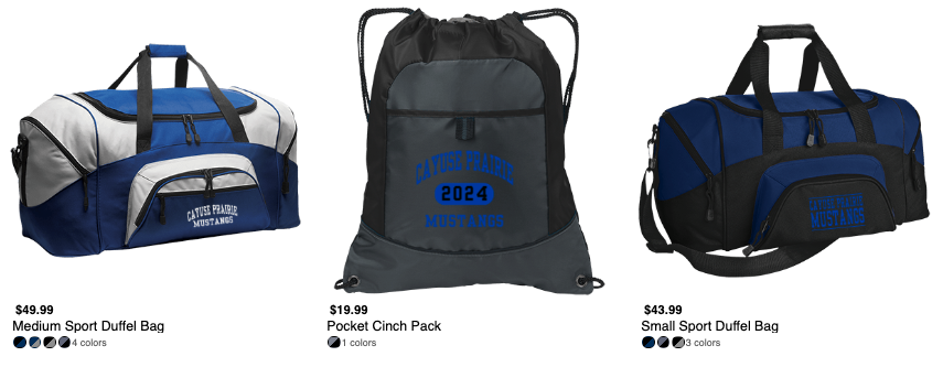 Image of Game Bags Merch off Website