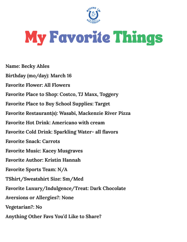 Image of Beckys Fav Things