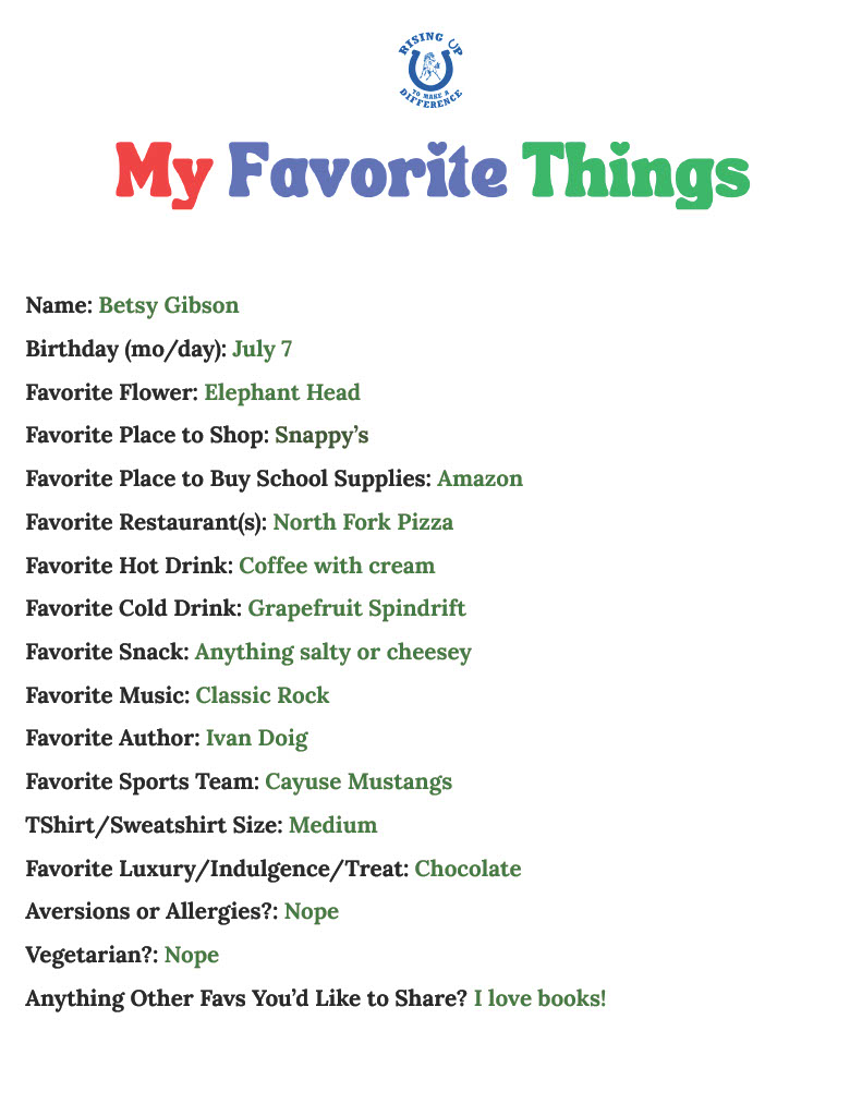 Image of Betsy's Fav Things