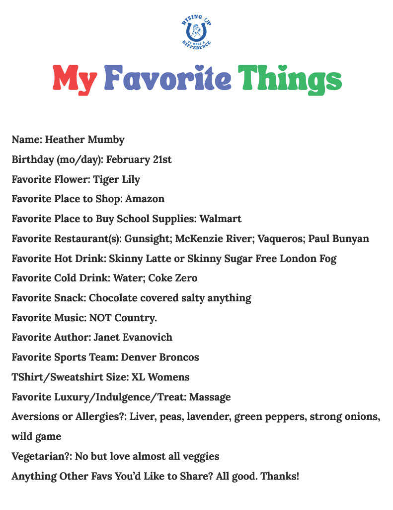 Image of Heather's Fav Things