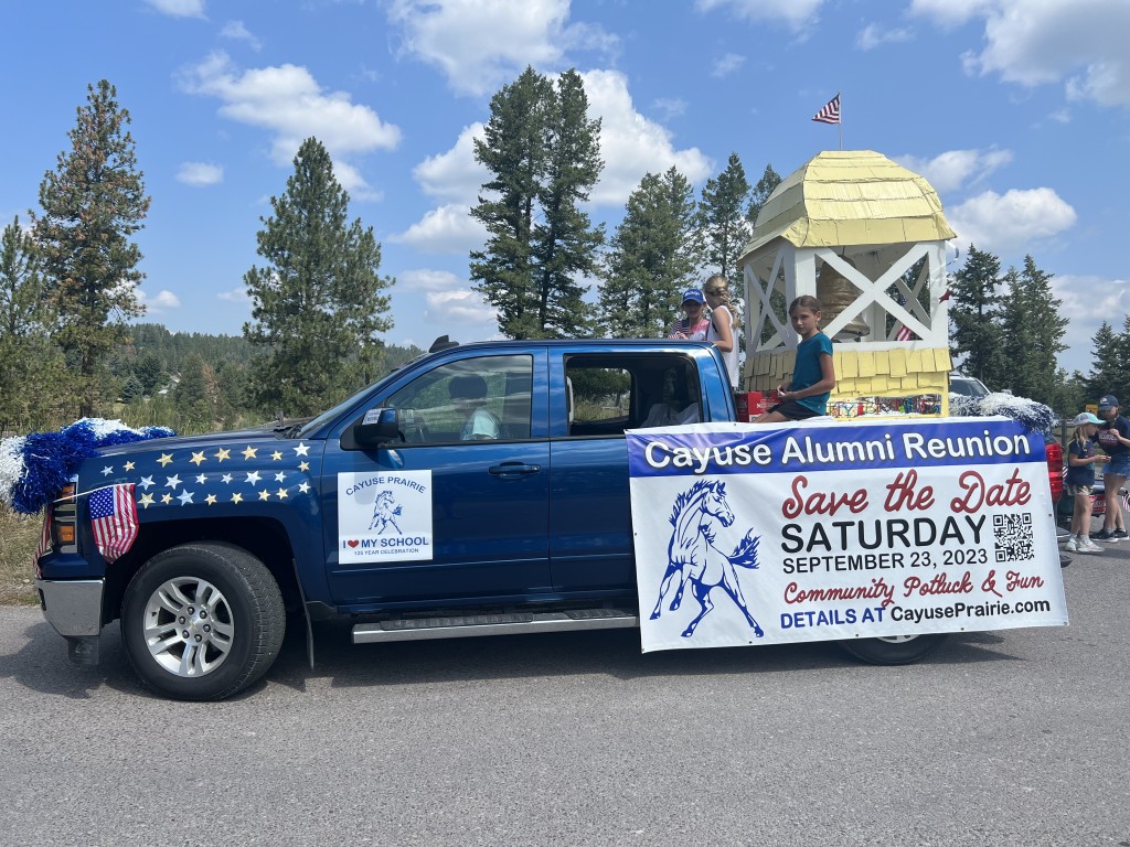 Thank you Mrs. Piazzola for driving the Cayuse Float in the Bigfork July 4th Parade!